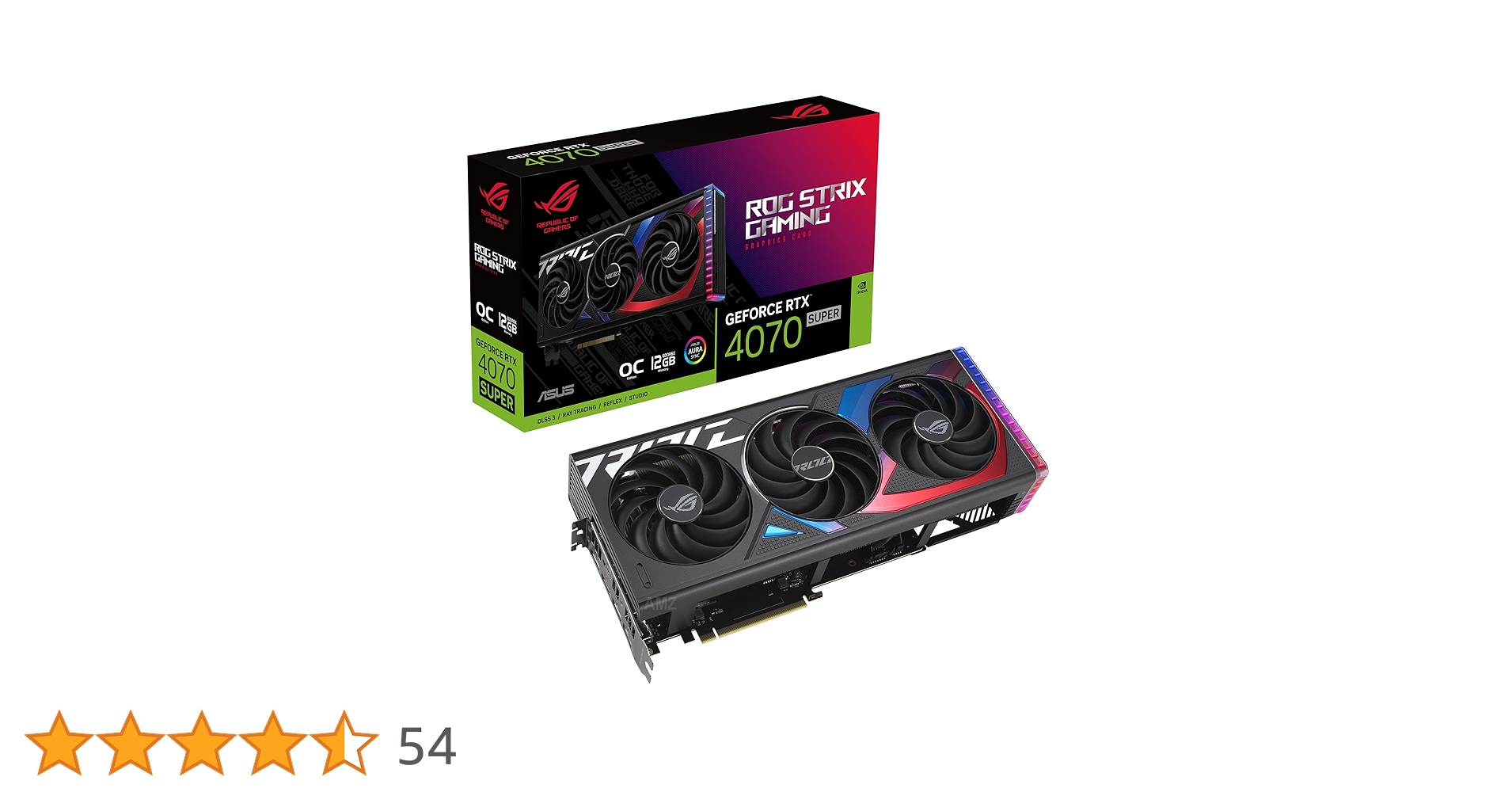 グラフィックボード・グラボ・ビデオカード ROG STRIX GAMING GeForce RTX 4070 SUPER Amazon | ASUS ROG Strix GeForce RTX 4070 Super OC Edition