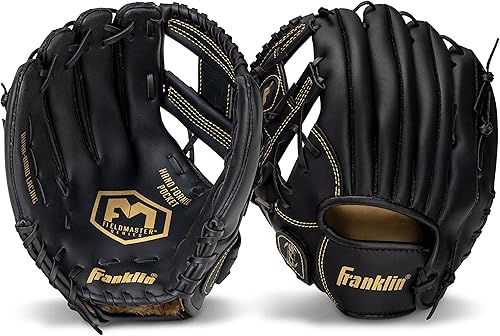 Vista 181 de Franklin Sports Field Master Baseball + Softball Glove - Field Master Adult + Youth Baseball + Softball Mitt - Men's + Women's Gloves - Right Hand