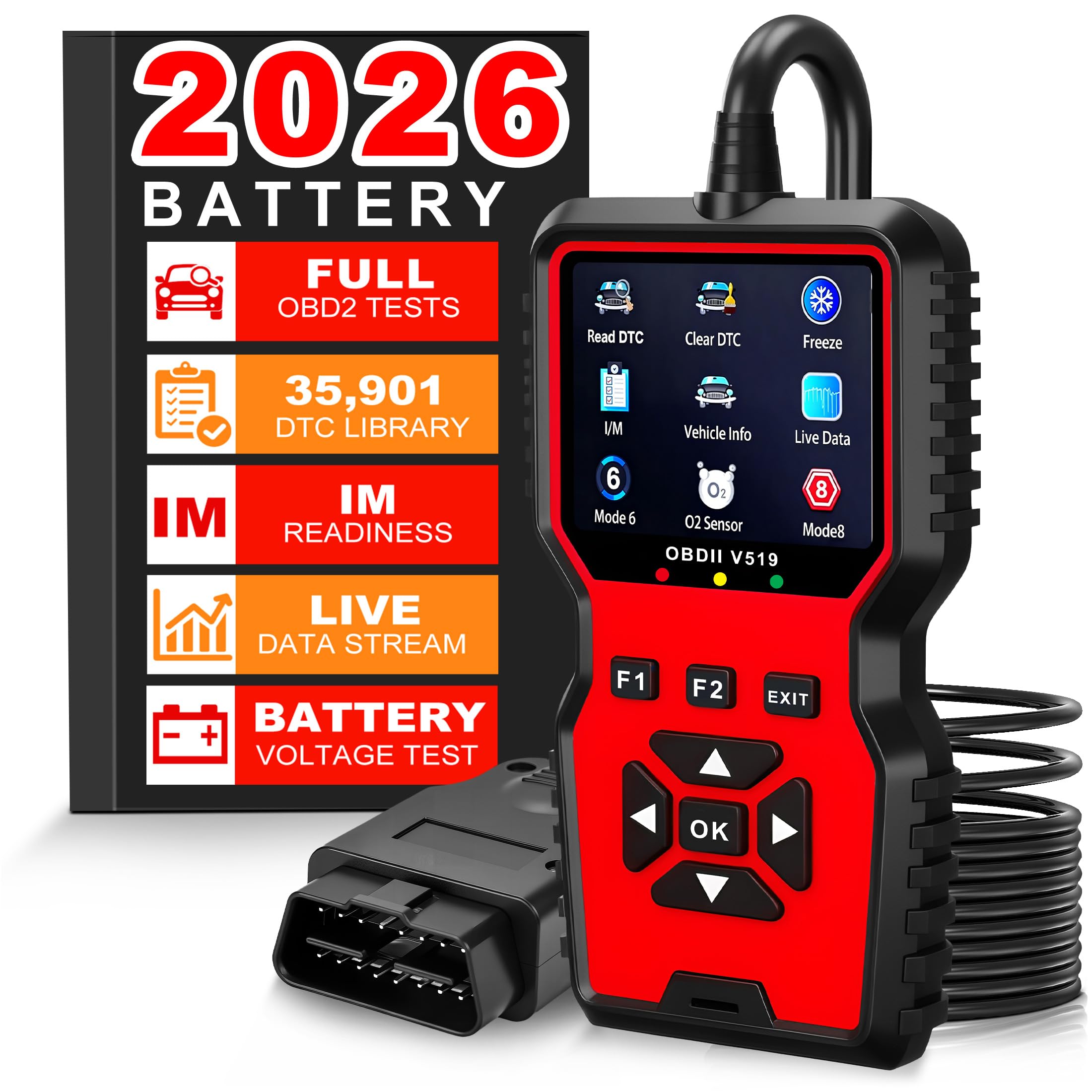 Escáner OBD2 V519 para solucionar el testigo de motor encendido y borrar códigos de error 8