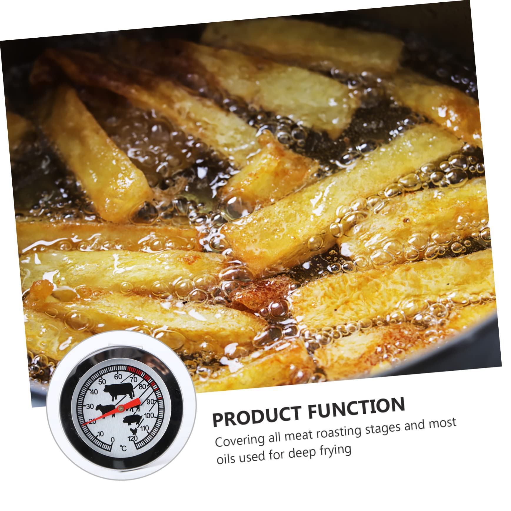 DECHOUS 3piezas De Cocina De Inoxidable Para Asar y Bbq Medidor De Temperatura Preciso Resistente Altas Temperaturas Para Hornos y Parrillas