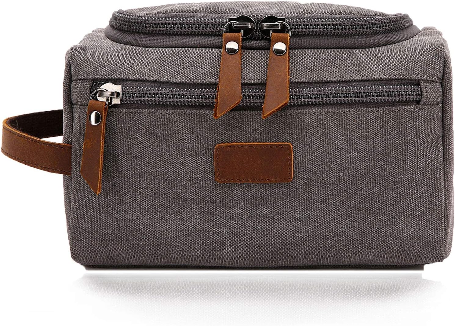 Men's Toiletry Bag Canvas Shaving Dopp Kit Travel Bathroom Bags Organizer