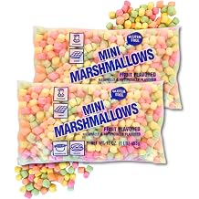 Easter Fruit Flavored Mini Marshmallows 2 Pack 2 x 1 lb Bags Colorful Pastel Marshmallows, Gluten Free & Allergy Friendly Perfect for Easter Baking, Desserts, Rice Crispy Treats & Candy Mix
