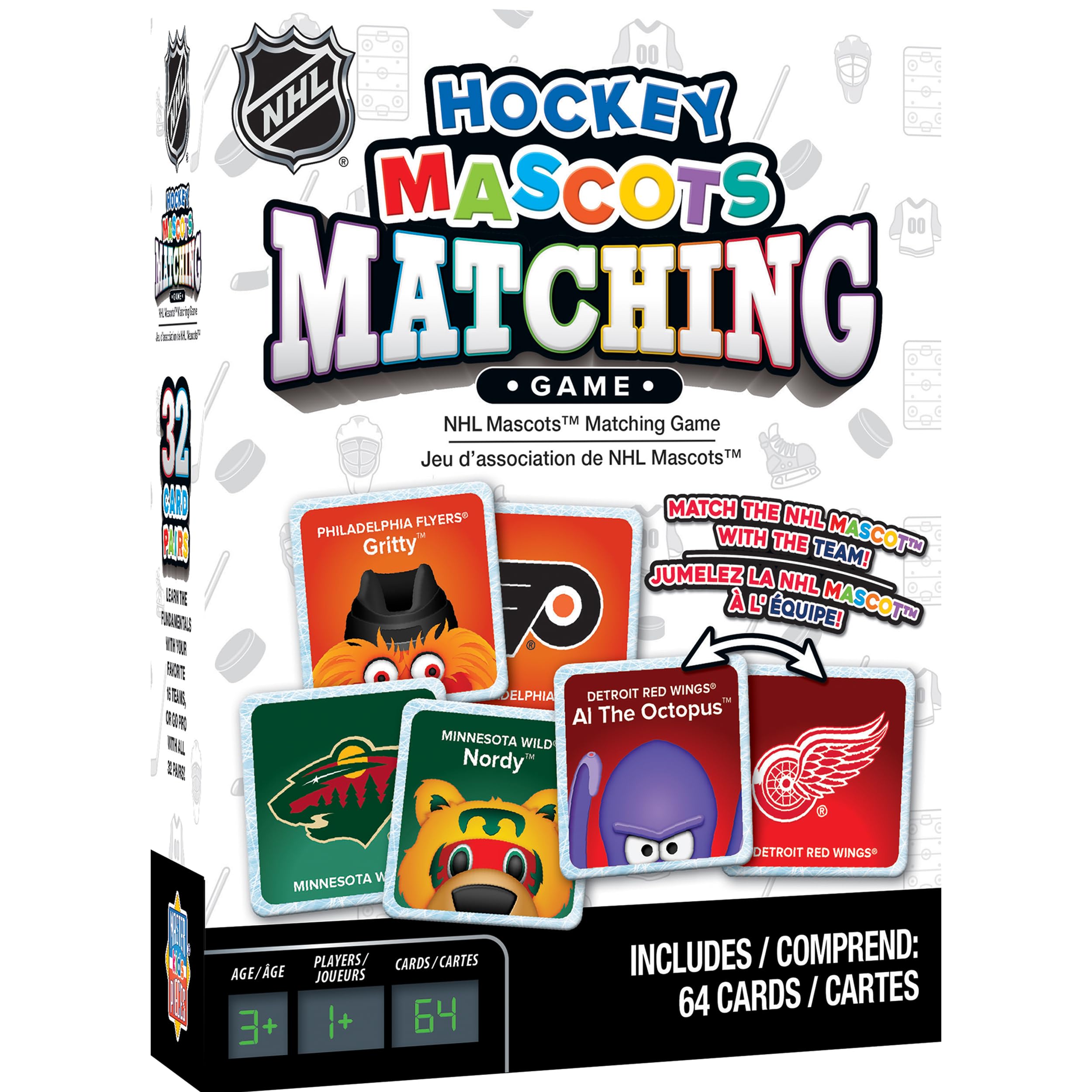Sports – NHL Mascots Matching Game for Kids and Family – Officially Licensed Memory Game Featuring NHL Teams – Educational Hockey Toys for Kids Ages 4-8, Boys and Girls