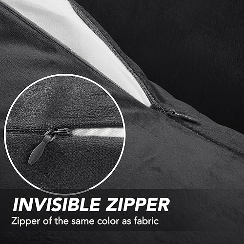 Miniatura 5 de Deconovo - Fundas de almohada, tejido suave, terciopelo. Fundas de almohada, elegantes fundas de almohada