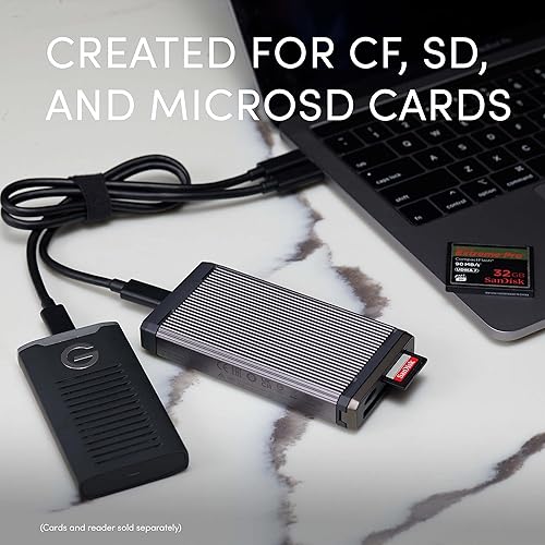 Miniatura 8 de SanDisk Professional PRO-Reader SD y microSD - Lector de tarjetas de alto rendimiento para tarjetas SD y MicroSD, USB 3.2 Gen 1 - SDPR5A8-0000-GBAND