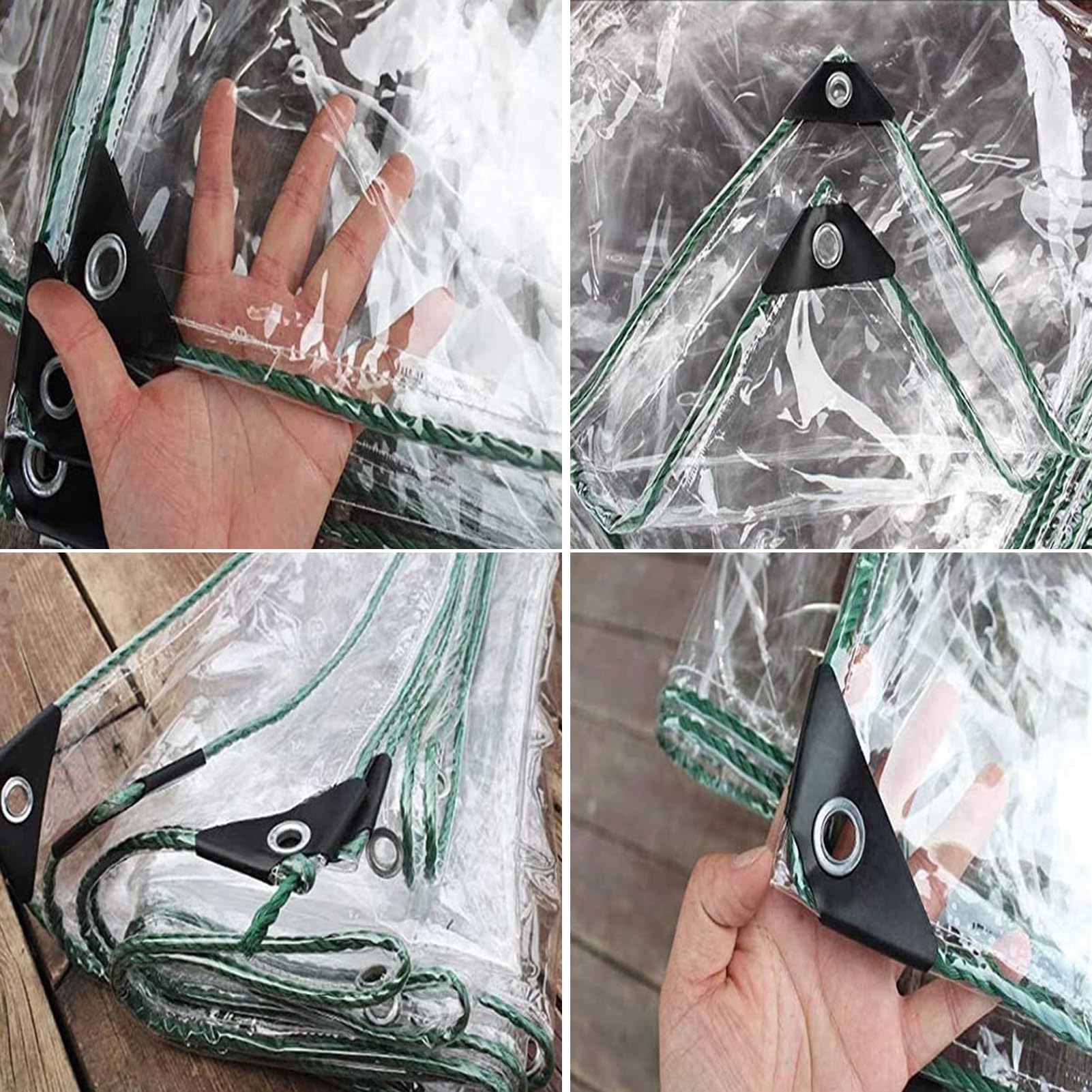 VXHCS Telone in Vinile Tenda in Tela Cerata in PVC Trasparente 0,3mm Tende Isolate per Serra Tenda della Porta del Garage(2.4x2.5m)