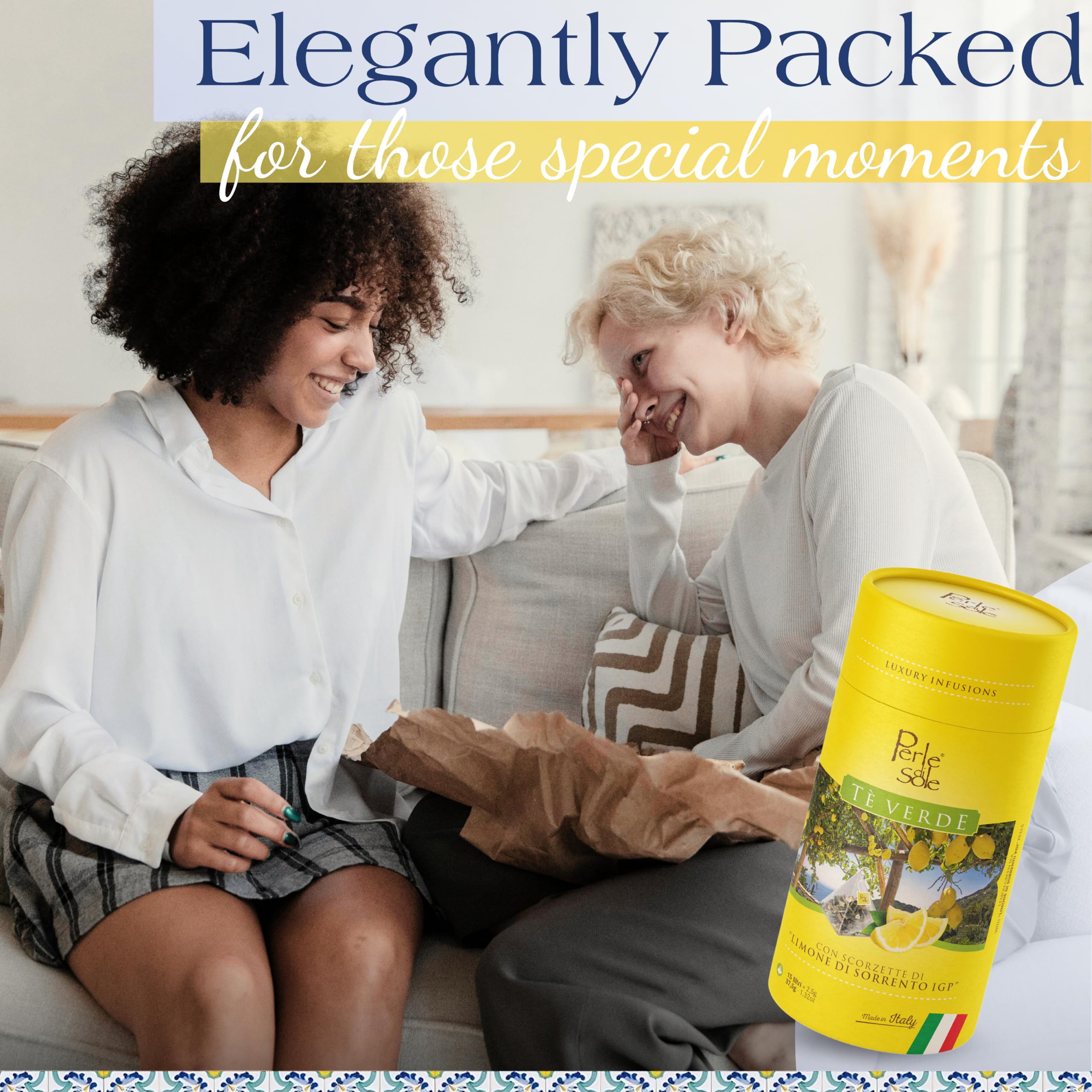 タニータニー商品　⭐️ゴーデンサプライズ＆レモン Amazon.com: Perle di Sole Lemon Green Tea with Sorrento PGI Lemon