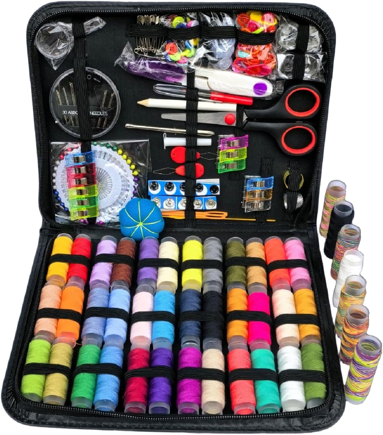 304PCS Sewing Kit with PU Case,Marcoon Needle and Thread Kit with Sewing Supplies and Accessories for Kids,Adults,Beginner,Home,Travel,Emergency Including Scissors,Measure Tape,Needle Threader