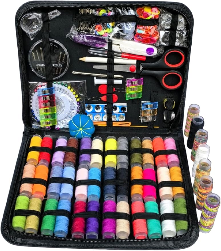 Amazon.com: 304PCS Sewing Kit with PU Case,Marcoon Needle and Thread ...