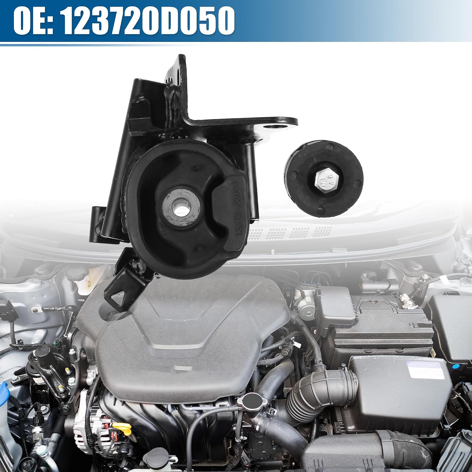 X AUTOHAUX 1 Set Front Left Car Engine Motor Mount Replacement for Toyota Corolla 1.8l 2003-2008 No.123720D050 Black