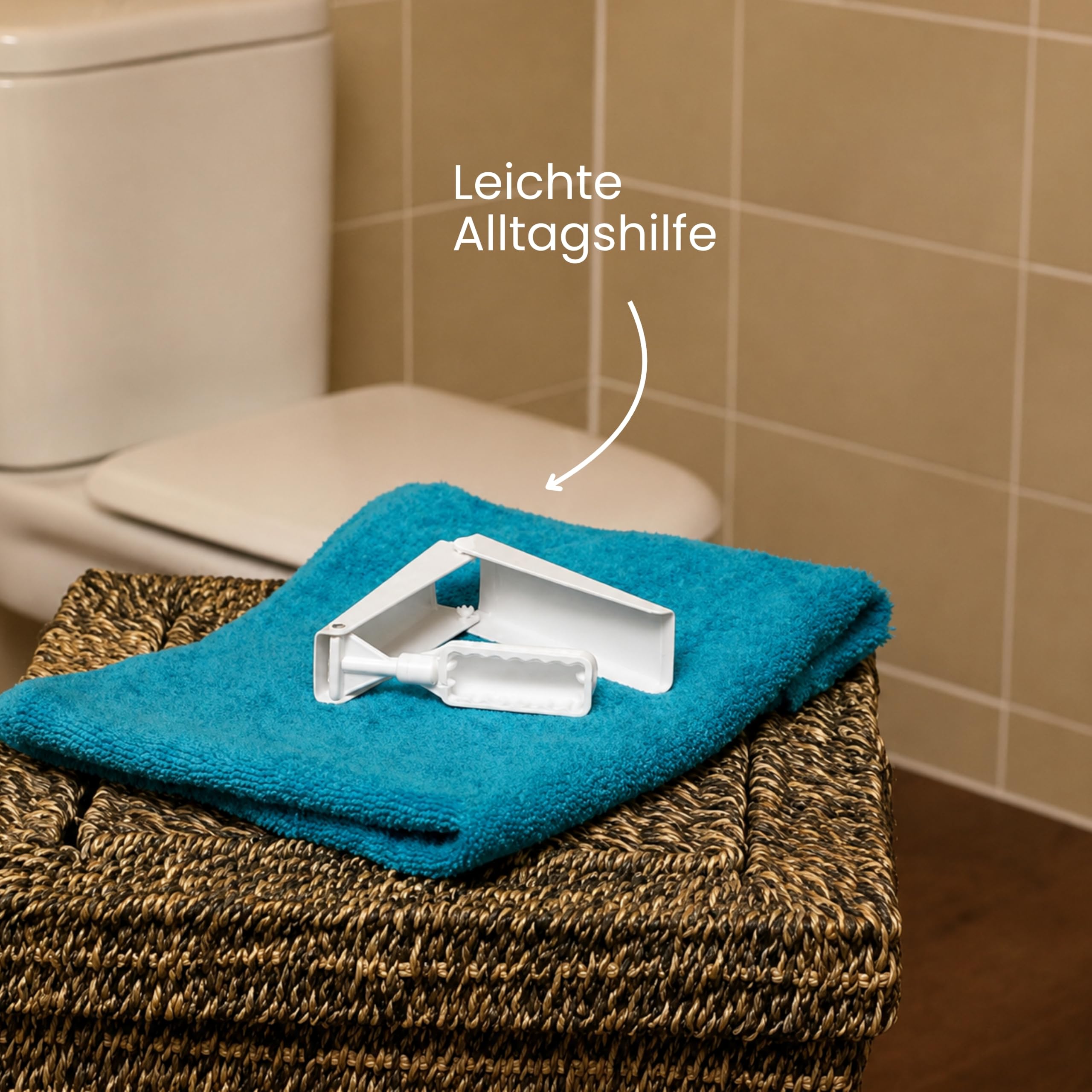 Homecraft Toilet Roll Holder, Foldable Bathroom Mobility Aid, Light Weight Paper Holder, 10 Inches