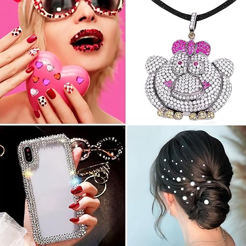 Miniatura 6 de 9 hojas de diamantes de imitación autoadhesivos para maquillaje, ojos con purpurina, gemas para el rostro, joyas para el cuerpo, joyas para el