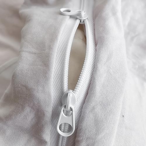 Miniatura 5 de juego de ropa de cama Shabby Chic de 3 piezas, juego de funda de edredón vintage de tamaño queen con 2 capas de volantes, juego de funda de edredón