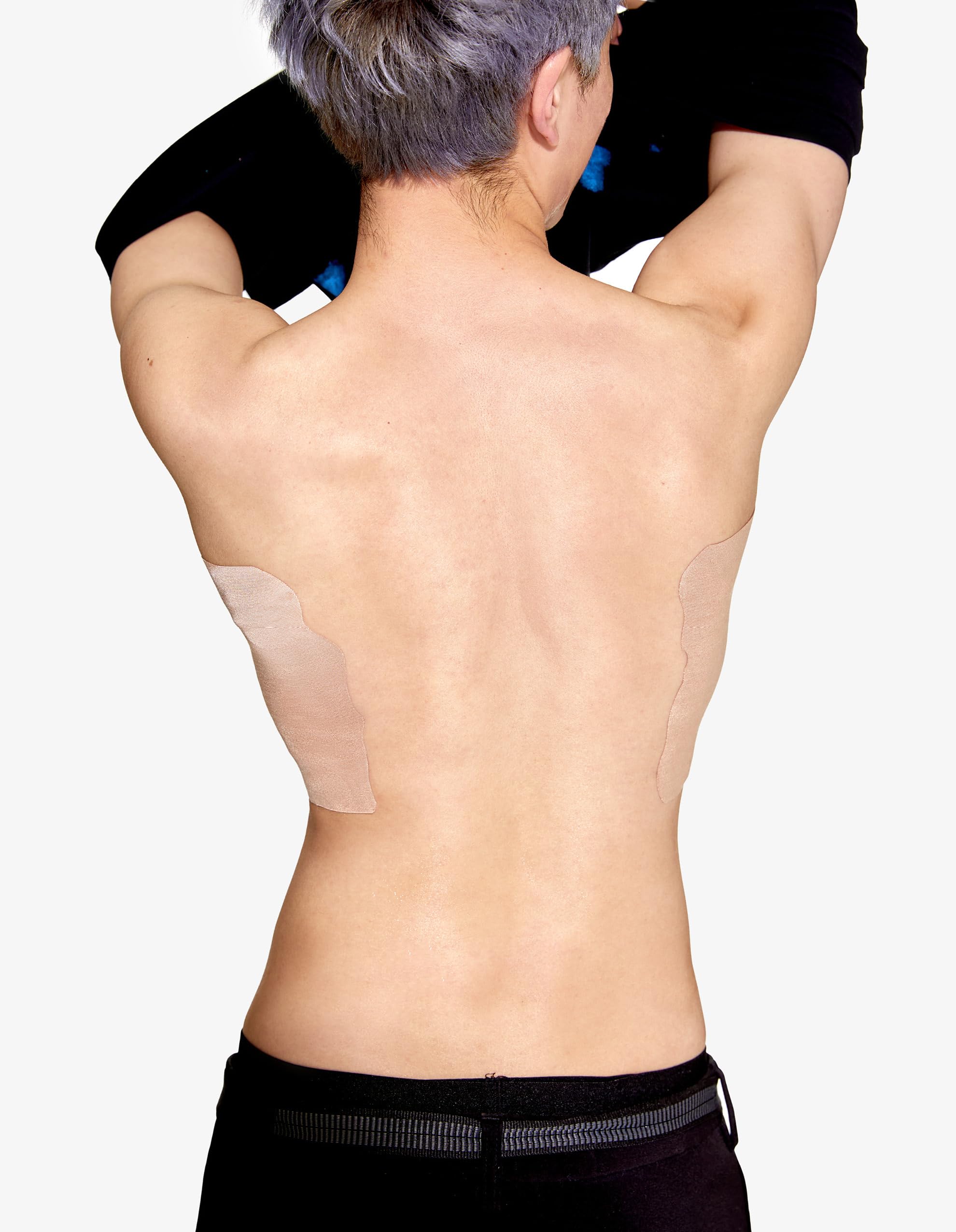 Bande de kinésiologie pré-découpée extra large avec protections de mamelons, bande de compression thoracique pour homme trans FTM – 18 x 25 cm x 20 pièces