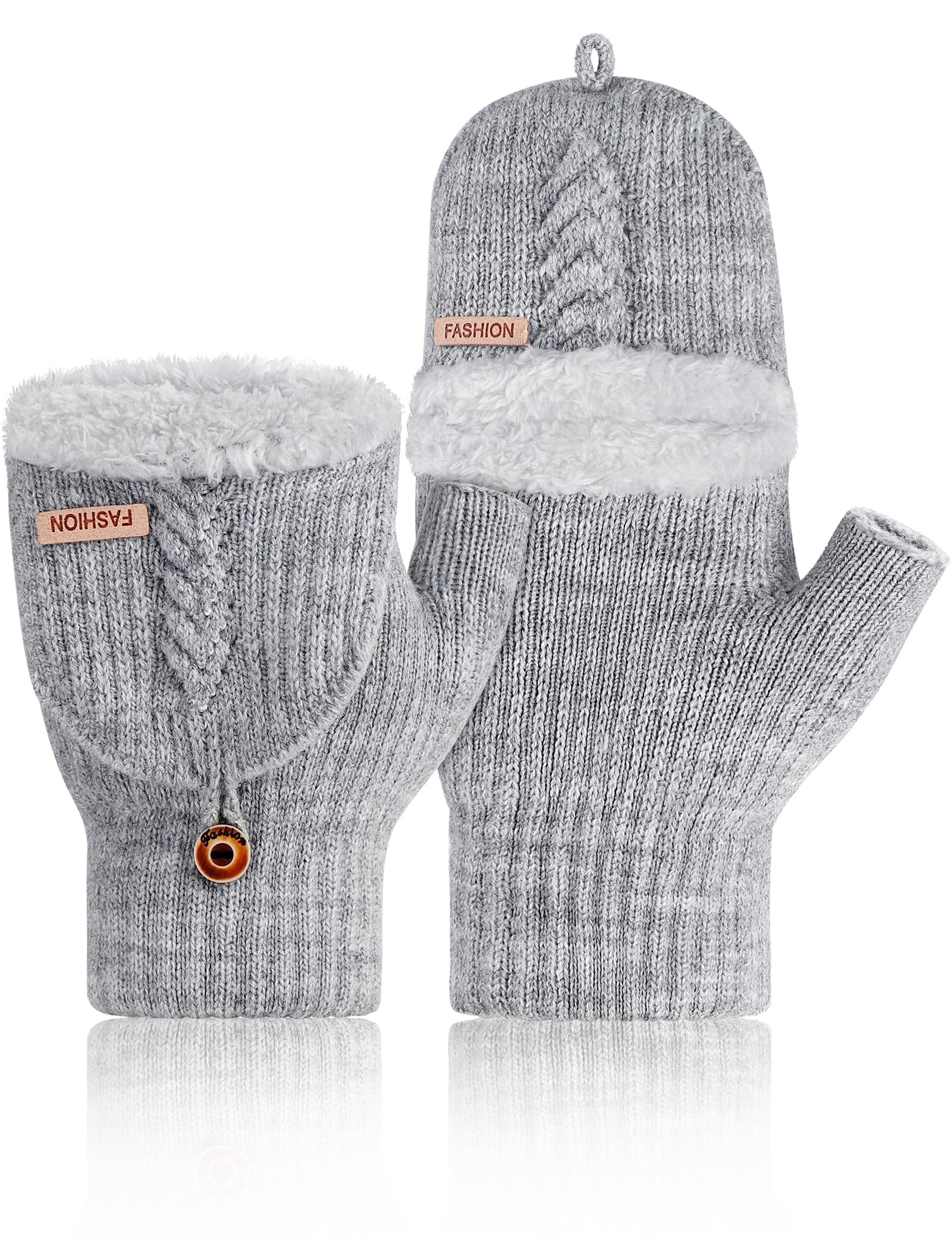 H Fingerlose Handschuhe Damen Warm Winter Büro Handschuhe Ohne Fingerkuppen Herren Männer