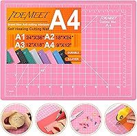 Vista 10 de Estera de corte autocurativa de 9"x12" de densidad mejorada, alfombrilla de corte rotatoria Idemeet para manualidades, protector de mesa de 5 capas