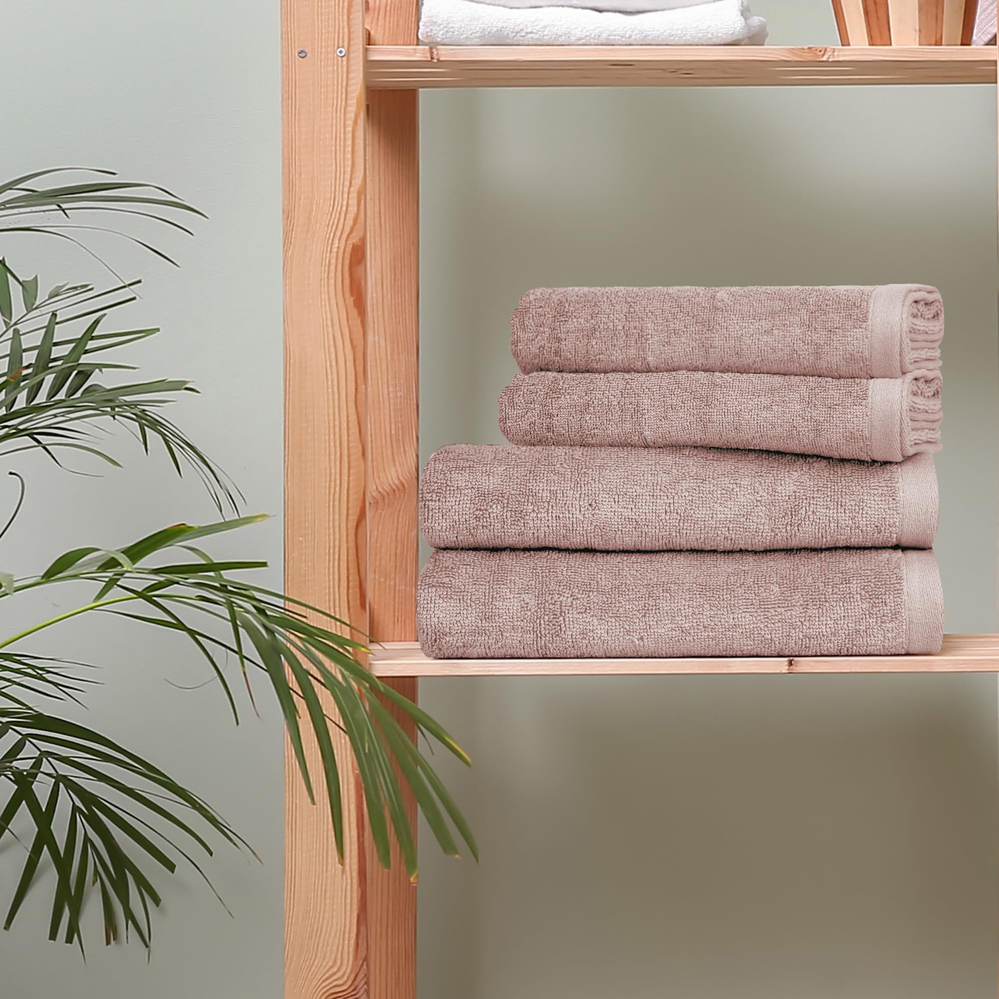 Set Asciugamani Ricamati In Cotone 500gsm | 2 Viso + 2 Ospite Con Passante - Regalo Personalizzato