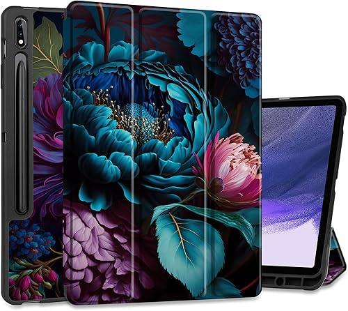 MEEgoodo Funda para Samsung Galaxy Tab S8 Plus 2022S7 FE 2021S7 Plus 2020 de 12.4 pulgadas con soporte para bolígrafo, fundas para tabletas con