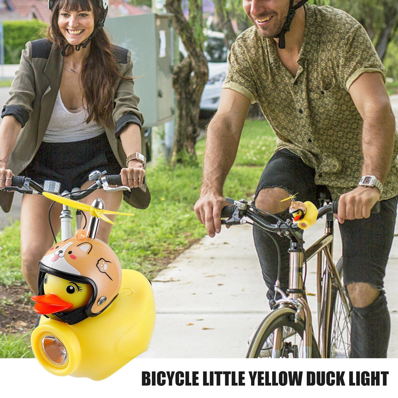 Canard à Presser Pour Guidon De Moto - Décoration De Tableau De Bord Avec Son Et Hélices Tournantes - 5