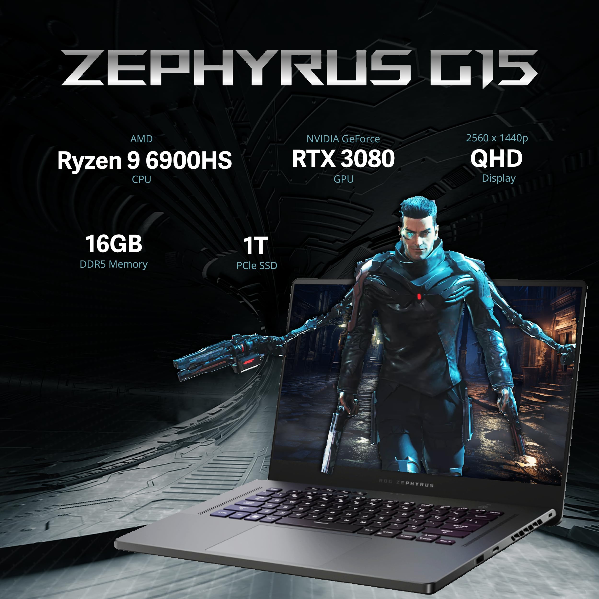 ゲーミングノート Zephyrus G15 RTX3080/R75800/40G｜ゲーミングPC