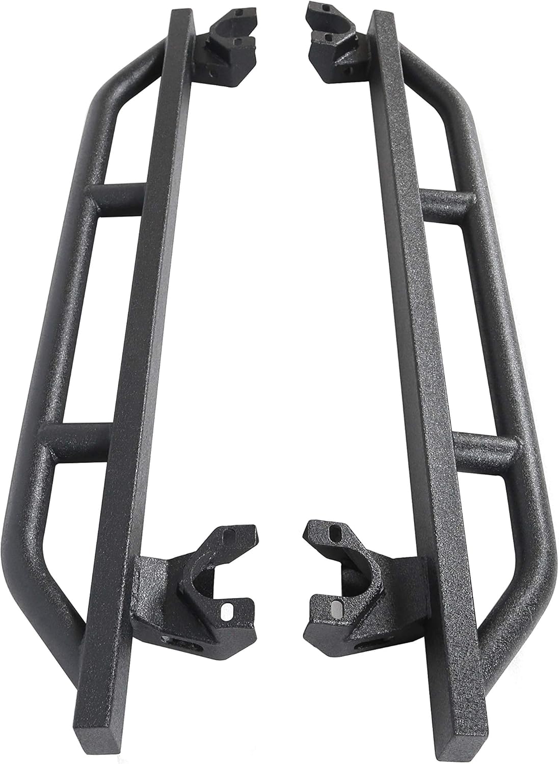 Rock Crawler Armor Kit Compatible for 2007-2018 Jeep Wrangler JK 2 Door (Exclude 2018 Wrangler JL Models) Texture Black Side Step Nerf Bar Running Board Rails