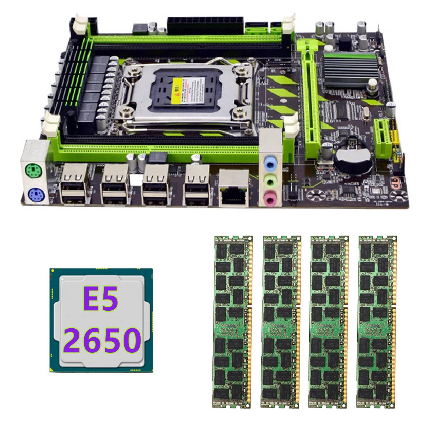 Scheda madre X79+E5 2650 CPU 4X4GB DDR3 1600 Mhz REG ECC Memoria RAM Set LGA 2011 M.2 NVME Scheda madre