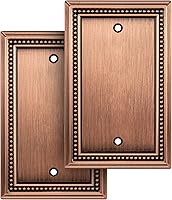 Vista 53 de Henne Bery Sunken Pearls - Placa de pared decorativa resistente para interruptor, cubierta para tomacorrientes (doble dúplex, níquel satinado)