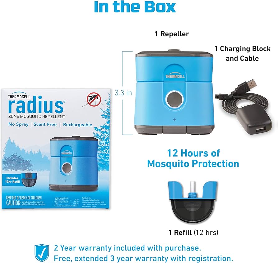 Thermacell Mosquito Repellent Radius Zone, Gen Rechargeable, Includes