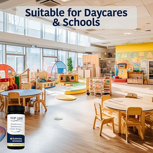 Miniatura 7 de 200 tiras de prueba de desinfectante cuaternario, servicio de alimentos, 0-500 ppm (QAC), tira de prueba cuaternaria, tiras de prueba de varios quat