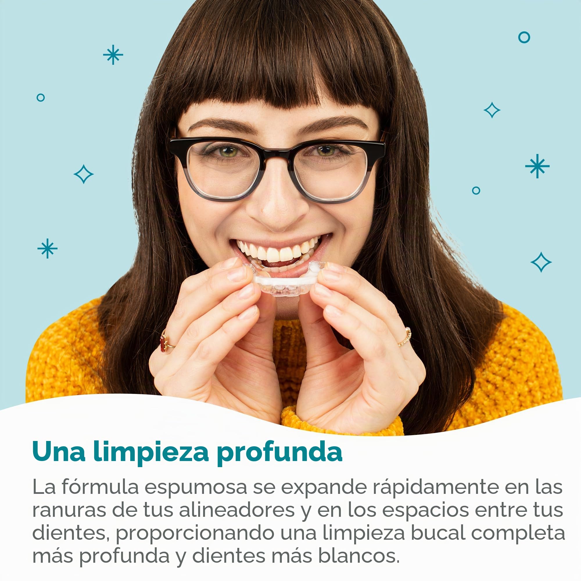 EverSmile AlignerFresh - Espuma de flúor para protector de esmalte, limpiador y retenedor con protección de esmalte, fortalece, protege y blanquea los dientes, elimina bacterias, menta fresca, 1