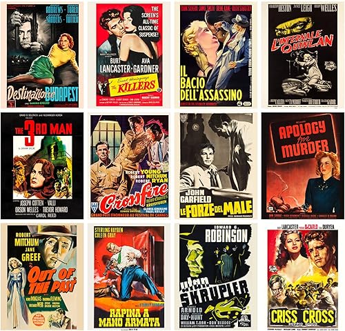 Miniatura 2 de Calendario de pared 2026 13 páginas de 8 x 12 pulgadas, película negra vintage, pósteres de película de explotación retro