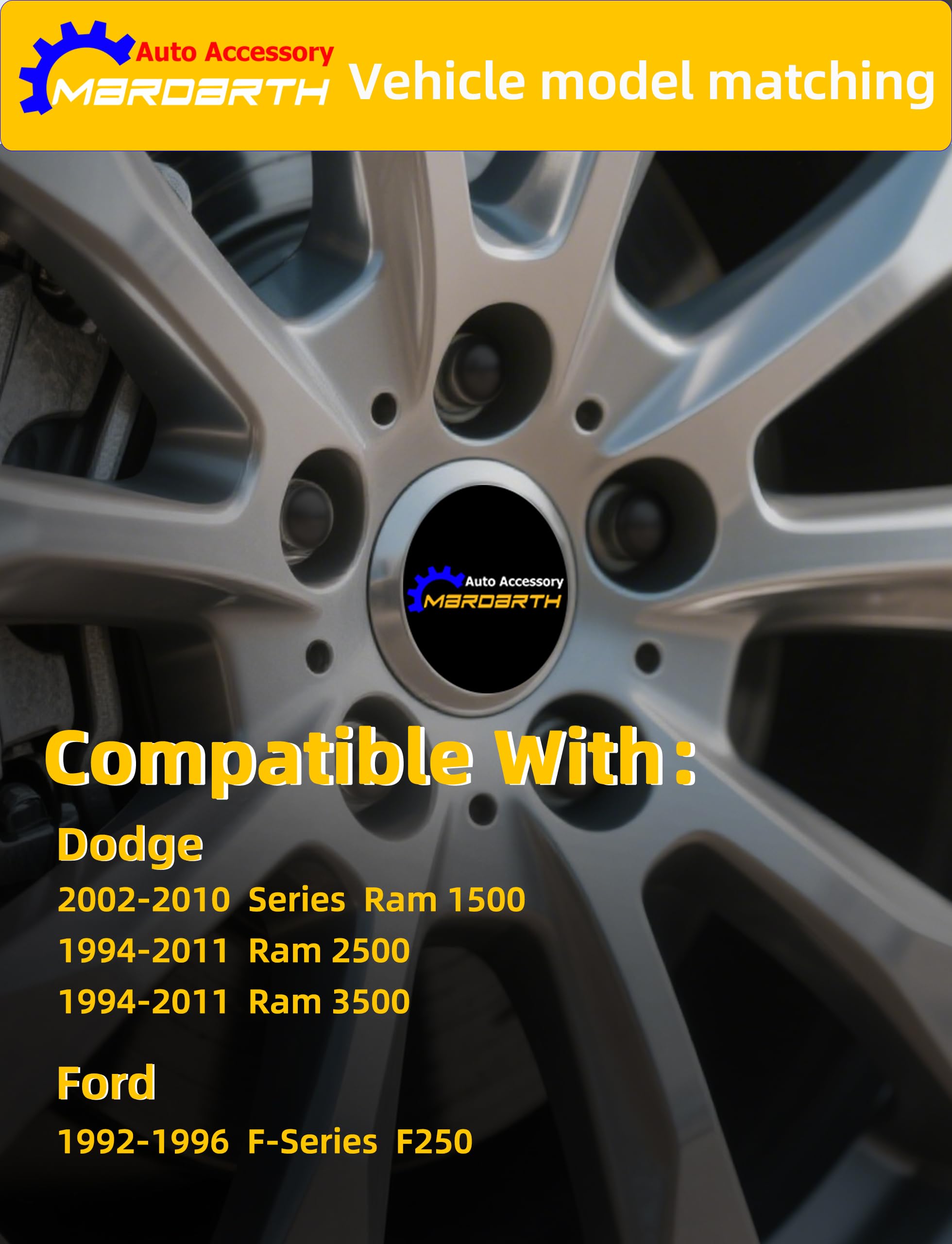 Set di 32 dadi scanalati 9/16-18 con bussola, compatibili con Dodge 1994-2011 Ram 2500 3500