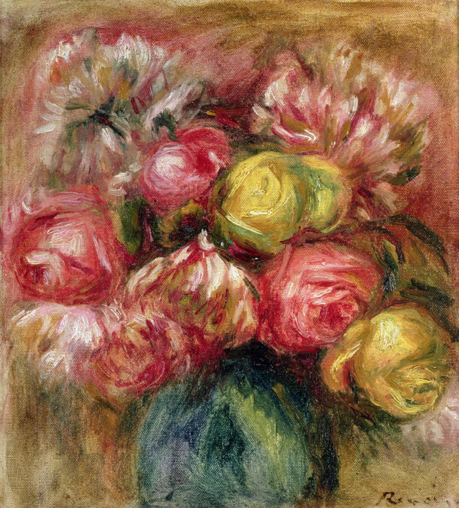 SERENDIPITP Aesthetic Poster Photo Wall Print Retro Picture Flowers by Pierre Auguste Renoir Modern Wall Artwork for Home Decor 60x90cm