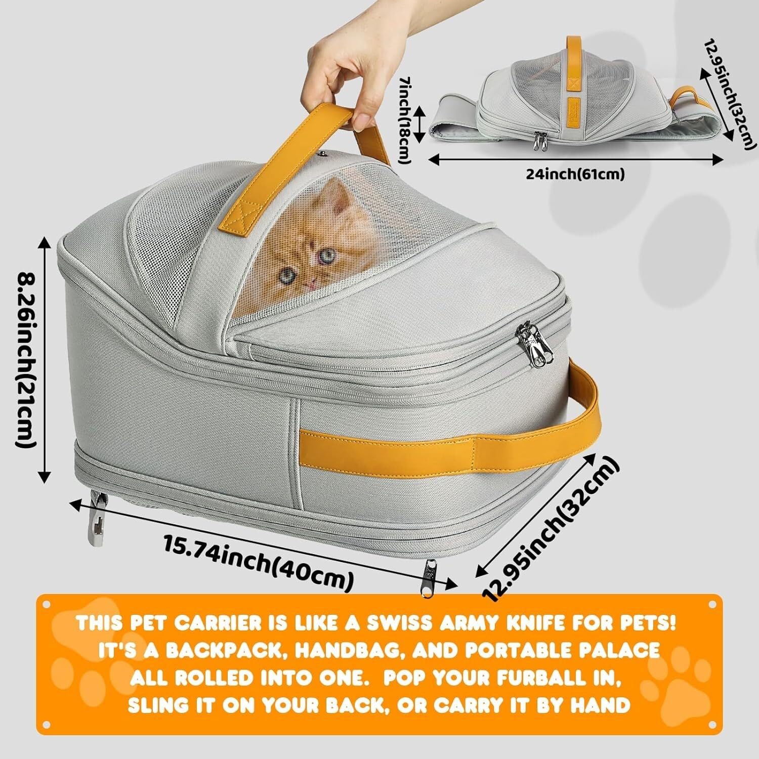 Rucksack Haustiertrage-Rucksack, Atmungsaktives Mesh, Weiche Katzentrage Für Kleine Hunde Und Katzen, Reisen, Outdoor-Tragetasche Haustier
