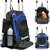 Ksports Baseball Backpack - Durable T-Ball & Softball Equipment Bags - Bats, Helmets, Gloves, Gear Storage - Shoe Compartments & Fence Hooks - Perfect for amateur and professional players