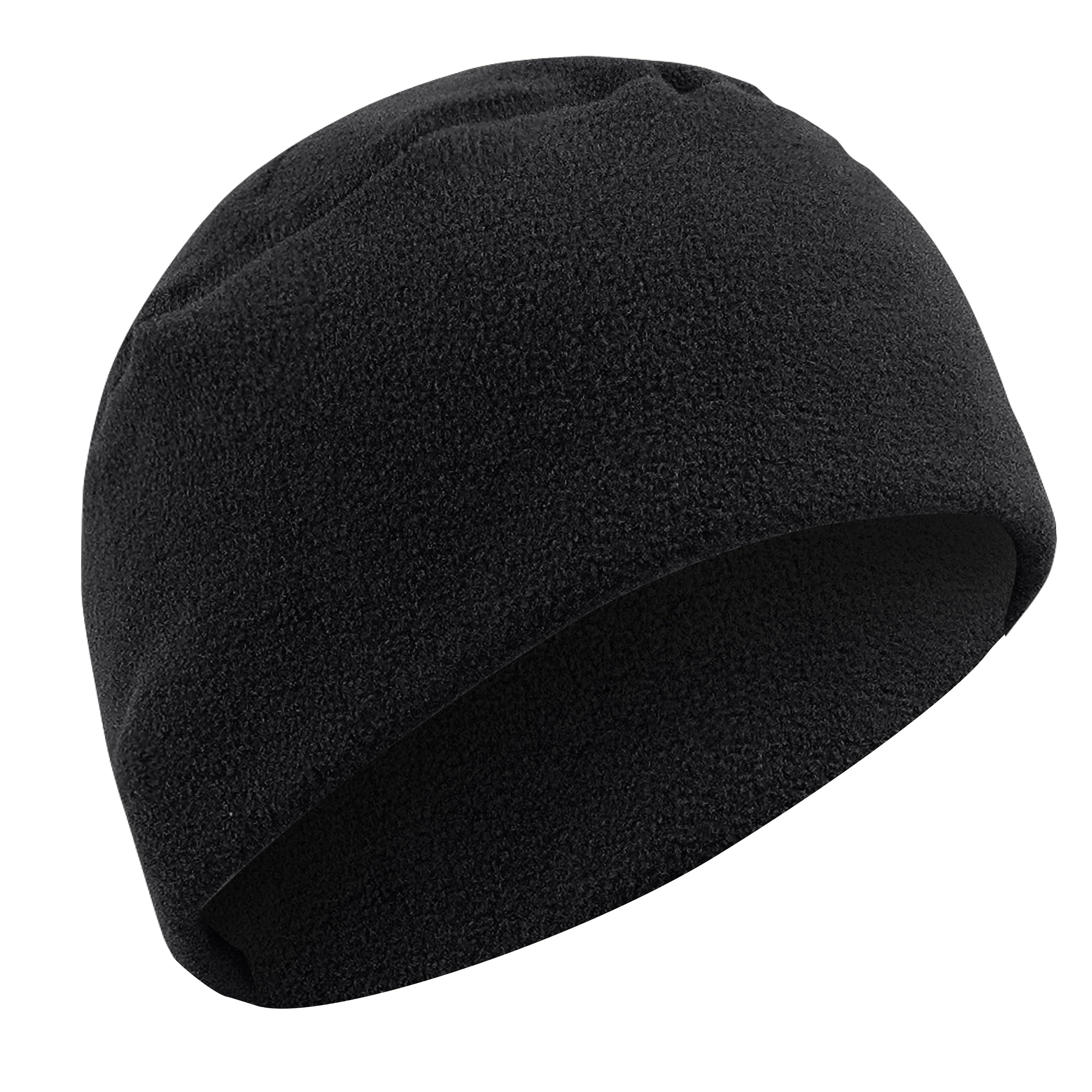 Rothco Polar Fleece Watch Cap - Warm All-Weather Protection Winter Beanie Hat, Black, One Size
