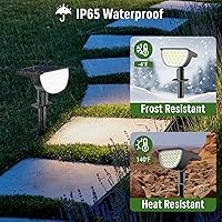 Vista 3 de Solar Lights Outdoor Waterproof IP65, Solar Powered 76 LED 3 Lighting Modes Solar Spot Lights Outdoor for Yard Garden Landscape Pathway