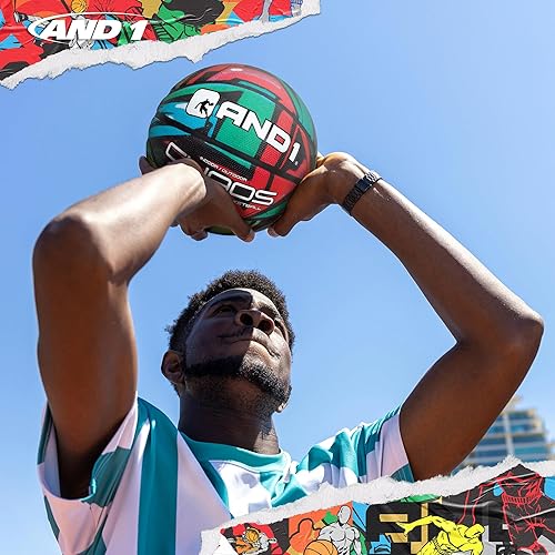 Miniatura 25 de AND1 Chaos Basketball: Official Regulation Size 7 (29.5 inches) Rubber - Deep Channel Construction Streetball, Made for Indoor Outdoor Basketball