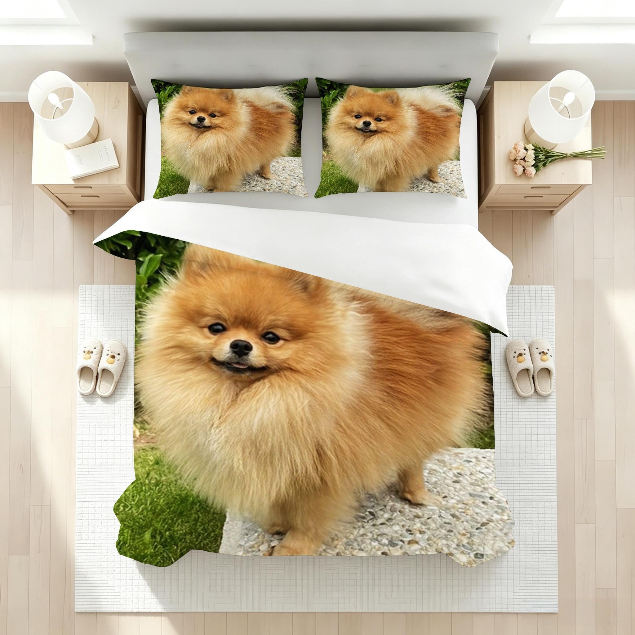 Copripiumino Matrimoniale Cane Giallo 260x240, ZW54 | Traspiranti Durevoli Microfibra, per Tutta la Famiglia, Matrimoniale, per Tutte le Stagioni, con 2 Federe 50x80 cm