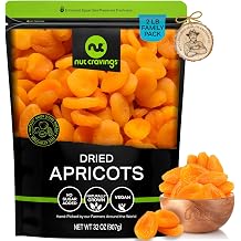 NUT CRAVINGS - Dried Turkish Apricots 32oz, 2 LB No Sugar Added | Unsweetened Healthy Snack, Vegan, Resealable Bag