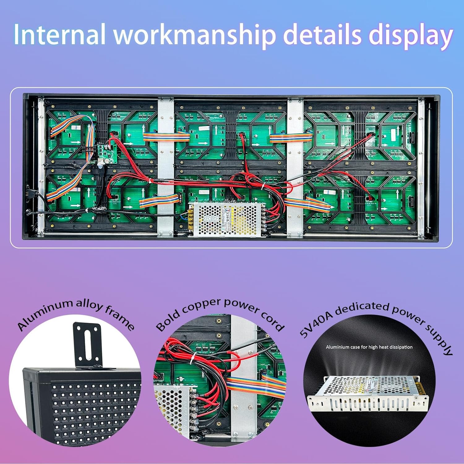P10 Scrolling Programmable Led Sign For Business Custom Banner Advertising Outdoor Open Digital Led Display Screen Message Board Wifi Control High Brightness Neon Sign 77"X14" - Image 6