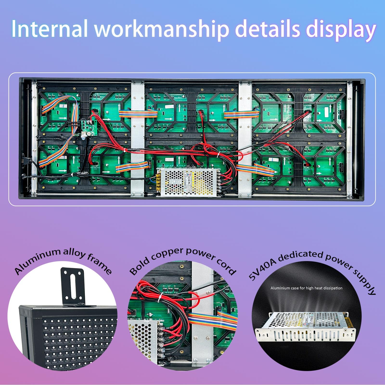 P10 - Letrero LED programable de desplazamiento para negocios, pancarta personalizada para publicidad al aire libre, señal digital abierta, pantalla LED, tablero de mensajes, control WiFi, letrero de