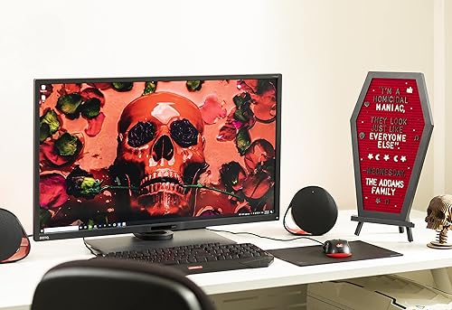 Miniatura 14 de Nomnu Tablero de letras con forma de ataúd y fieltro negro, decoración gótica y mensajes, regalos de terror y espeluznantes, 17 x 10.5 pulgadas, 500