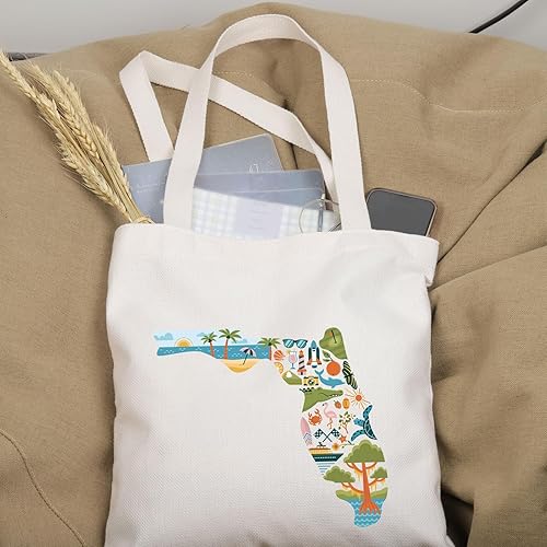 Miniatura 4 de PWHAOO Florida State Souvenirs Gift Florida Tote Bag Florida Home Bolso Florida Turismo Regalo de vacaciones Florida Regalo de vacaciones, Florida T