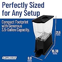 Vista 3 de Carlisle TrimLine dispensador de bebidas económico, Transparente, 1