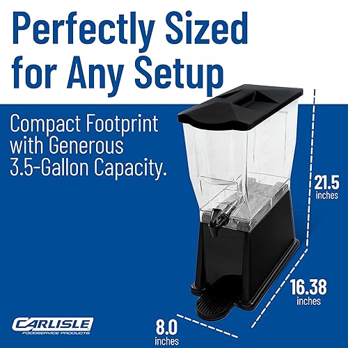 Vista 4 de Carlisle TrimLine dispensador de bebidas económico, Transparente, 1