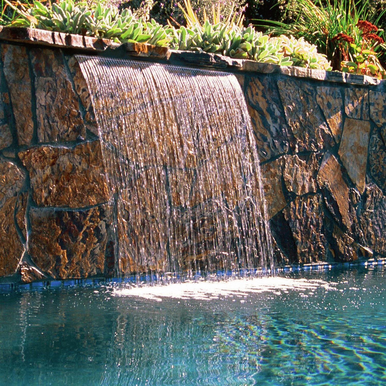 A K Lighting 1 feet Stainless Steel Step Blade Waterfall Nozzle | Wall-Mounted Water Descent Spout | Outdoor Fountain Cascade for Garden, Terrace & Pools 3