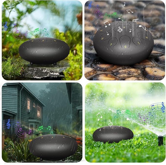 Tambor de Lluvia para Jardín Exterior, Acero 8 y 6 Pulgadas miniatura 5