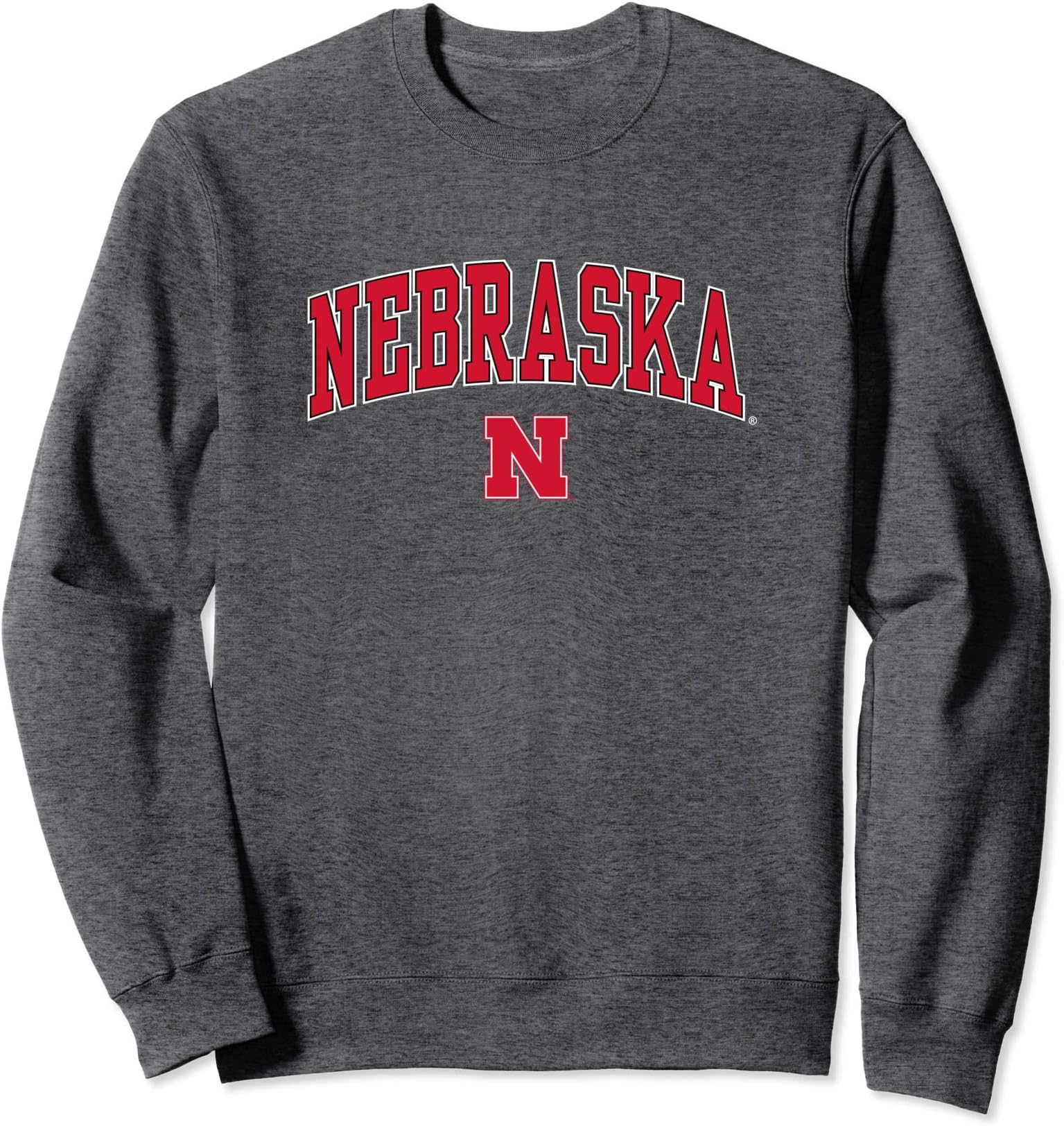 Nebraska Cornhuskers Arch Over Dark Heather Sweatshirt