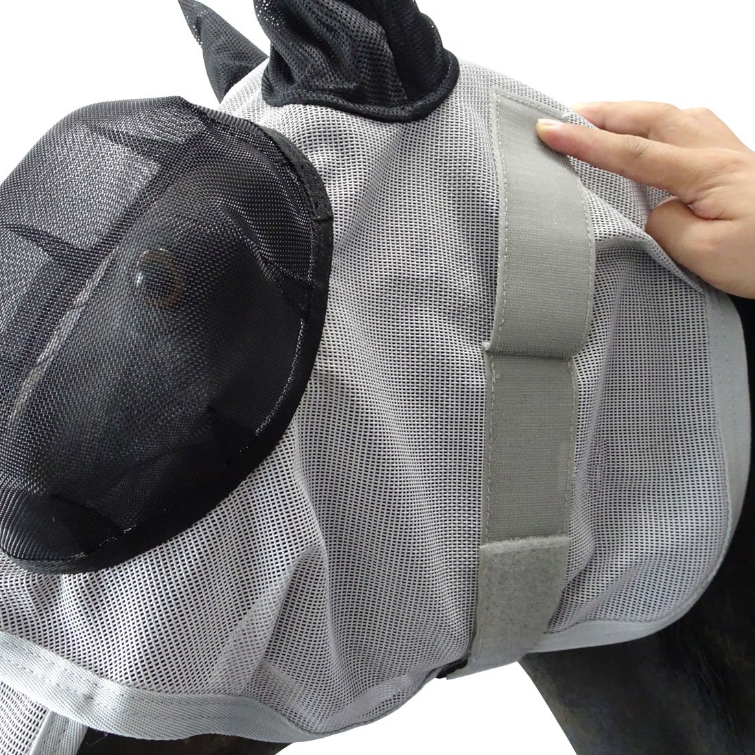 Masque Anti-mouches Pour Cheval Avec Protection UV Et Oreilles - Maille Respirante Vivi Bear Pour L'été